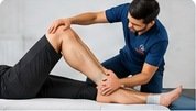 Guided stretching and mobility training with a physiotherapist